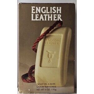 VTG English Leather Dana Perfumes-NOS Soap On A Rope Bar of Soap 6oz NIB Canada